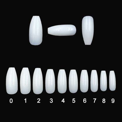 500 transparent natural fake nails