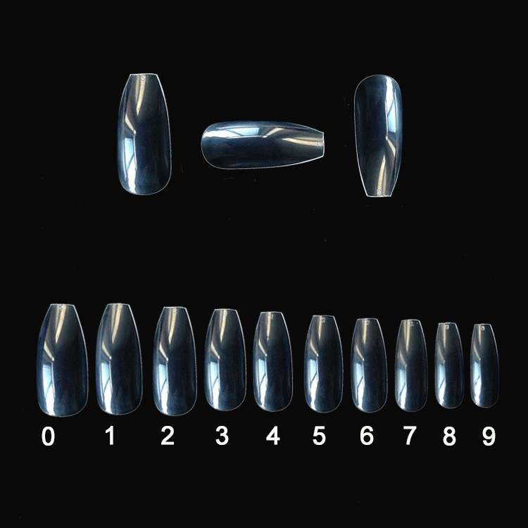 500 transparent natural fake nails