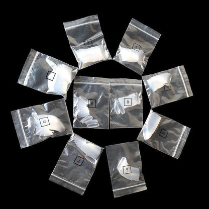 500 transparent natural fake nails