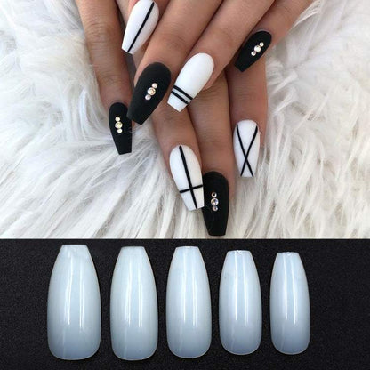 500 transparent natural fake nails