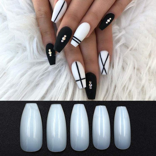 500 transparent natural fake nails